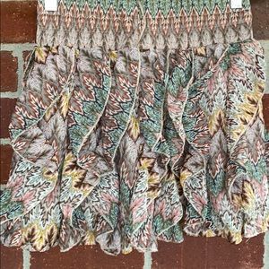 Pretty Aztec style bandeau top, ruffle skirt set